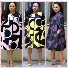 Nieuwe stijl Afrikaanse Vrouwen kleding Dashiki mode Print doek jurk maat L XL XXL XXXL FH225258b