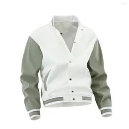 Men's Jackets Korean Design 2023 Fashion Baseball Uniform Sexy V-neck And Coats Outerwear
