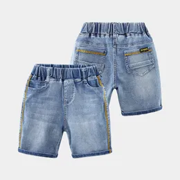 Shorts 2023 Summer Fashion 3 4 6 8 10 12 Years Teenager Jeans 5 s Calça na altura da panturrilha Letter Denim Para Crianças Bebês Meninos 230711