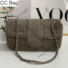 CC Bag Vintage Jumbo Flap Cowhide Designer Luxury Bags Womens Piping Frosted Leather Crossbody Shoulder Purse Lager Capacity Pouches Sacoche Wallets Multi Pochett