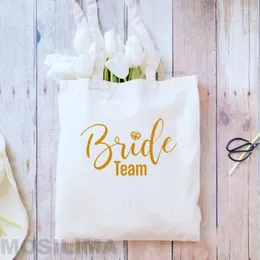 Torebki wieczorowe Team Bride Wedding Party Decoration Bag Prezenty dla druhny Wieczór panieński BEG 35 40CM 982L