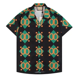 Hawaii Style Designers Women Men Casual Shirts Fashion Letter Print Short Sleeved Shirt Business Bowling Styles Summer Beach Shirts