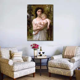 Canvas Art Reproduction Classical Portrait the Younger Brother William Adolphe Bouguereau Painting Handmade Luxurious Wall Decor