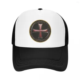 Bonés Bola Clássico Templar Crusader Cross Shield Boné De Beisebol Para Mulheres Homens Ajustável Cavaleiros Chapéu Caminhoneiro Ao Ar Livre