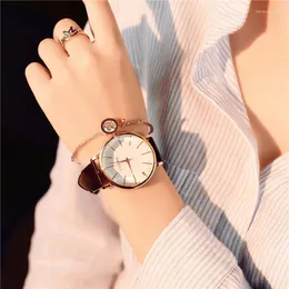 Wristwatches Polygonal Dial Design Women Watches Luxury Dress Quartz Watch Large Personalized Leisure Ladies Leather Wristwatch Relogio