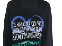 2023 A Bing Niche Womenes Designer Sweatshirt Blue Snake Letter Print Water Water Fliming Sweater Snowflake Colling Dound Dound