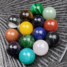 Stone 16Mm Natural Loose Beads Amethyst Rose Quartz Turquoise Agate 7Chakra Diy Non-Porous Round Ball Drop Delivery Jewelry Dhehd