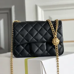 Designer Bag Luxury Chain Bag Lady Flap Bag äkta läder axelväska Delikat knockoff super_bagss med Box YC076