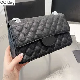 CC Bag Designer Classic Caviar Double Flap Bags Vera pelle di vitello GoldSilver Metal Hardware Multi Pochette Clutch Wallets Luxury Jumbo Handbag Crossbody Ba