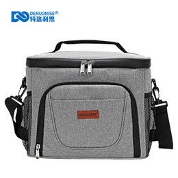 Ice Packs/Isothermic Bags DENUONISS Thermal Cooler Bag For Beer Leakproof With Shoulder Strap Portable Picnic Foot Bag Outdoor Travel Insulated Bag 230710