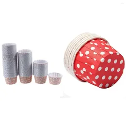 Bakeware Tools 200 Pcs Cupcake Wrapper Paper Cake Case Baking Cups Liner Muffin-Pink Dot & Red Wave Point