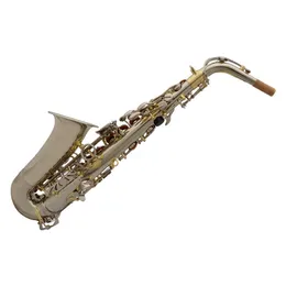 고급 전문 EB Alto Bright Nickel Vernished Keys White Brass Saxophone Sax