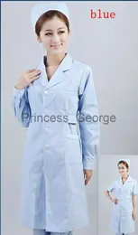 Inne Odzież damska Płaszcz medyczny Odzież Usługi medyczne Uniform Odzież pielęgniarska Długi rękaw Poliester Protect fartuchy laboratoryjne Tkanina 3 kolor x0711