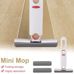 MOPS Taşınabilir Squeeze Mop Mop Mini Temizlik El Mutfak Masası Banyo Pencere Cam Sünger Temizleyici Ev Araçları 230711