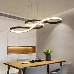 Pendant Lamps Nordic LED Ceiling Hanging Light Aluminum Office Dining Room Kitchen Modern Decoration Musical Lamp