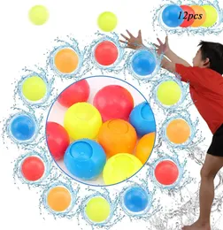 Sand Play Water Fun 12-pack återanvändbara ballonger Självtätande snabbfyllningsbomb Splash Ball Leksaker Festtillbehör för sommaren utomhuspool 230711