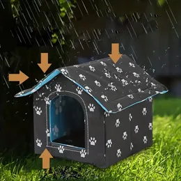 猫小屋犬小屋屋外防水ペット小屋マットケージ取り外し可能と洗える猫ハウス