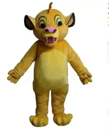 2023 Kostiumy maskotki Nowy King Mascot King Simba Fancy Costume Anime Zestawy na imprezę na Halloween imprezę