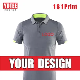 Herrpikétröjor YOTEE Snabbtorkande pikétröjor Pikétröjor Herr Custom Golf Group Personligt anpassat broderitryck Unisexstil 230711