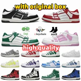 Designer Men Athletic Shoes Skelet Bones Runner Women Men Sports Shoes Sneakers Skel Top Low Casual Shoes Genuine Leather Lace Up Am Trainer Basketball Shoes