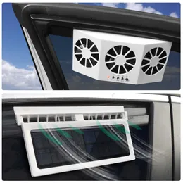 Ventiladores elétricos Ventilador de circulação de ar Cabeças de ventilador de resfriamento automático Ventilador de sucção de carregamento solar Refrigerador interno multiângulo ajustável para veículo caminhão SUV