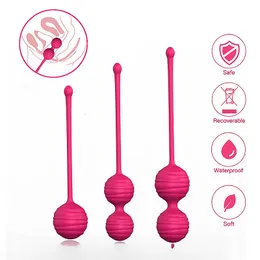 Вибраторы 3pcs/Set Seat Safe Silicone Smart Ball Ball Ball Ben Wa Ball Vagina Createn Dragine Machin