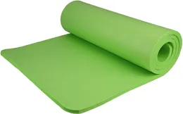 Halkfri tjock yogamatta 1 2 i tjock med bärrem, grön, 400-151