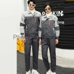 Anderen Apparel Factory Werkkleding voor mannen Worker Coveralls Contrast Kleur Slijtage Resistent Reparationmen Lange Mouw Jacket Pants Workshop Uniform X0711