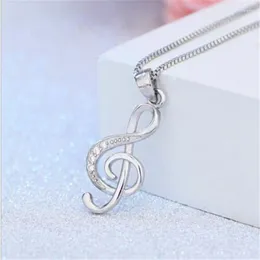 Pendant Necklaces Fashion Musical Note Necklace Chain Womens Jewellery Ladies Party Anniversary Gift