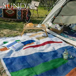 Decken Jacquard Picknick Camping Decke Tapisserie Tagesdecke mit Quaste Boho Sofa Abdeckung Zelt Ornament Gestrickte Home Decor 230711