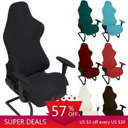 CHAIR COVER 4PC1 SET SPANDEX Office Cover Gaming Armichair Carchair Corrails Slipcovers Housse de Chaise 230711