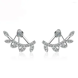 Stud Earrings Top Quality Branch Set CZ Leaf For Women Girl Jewelry Orecchini Aros Aretes Earring