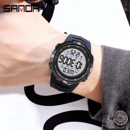 SANDA Luxury Top Brand Klockor för män Sportklocka Military Army Elektronisk LED Digital armbandsur Relogio Masculino manlig klocka