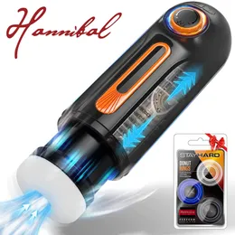 Masturbatori Annibale Automatico Maschile Maturbazione Cup Stroker Vibrazione Stimolazione Assorbimento del calore Addestramento del pene Giocattolo del sesso 230711