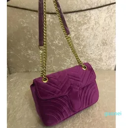 Designer -Velvet Bags Handbags Women Shoulder Bag Handbags Purses Chain Fashion Crossbody Bag