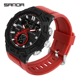 SANDA Man Watch Wodoodporne zegarki Cyfrowy zegarek dla chłopca Luksusowa oryginalna elektronika użytkowa Cyfrowy chronograf z zegarem