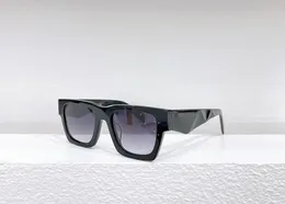 Wysokiej jakości czarne okulary przeciwsłoneczne Praada dla kobiet SPR A06S moda marka męskie okulary przeciwsłoneczne Prad klasyczne kwadratowe prostokątne grube oprawki anty-UV400 z etui