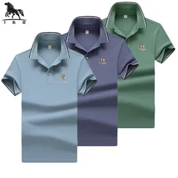 Erkek Polos Polo Gömlek Erkekler Yaz Erkekler Kısa kollu Polo Gömlek Düz Renk Pamuk Üst Kalite Yüksek Kalite Erkekler İş Gündelik Polo Gömlek 831 230710