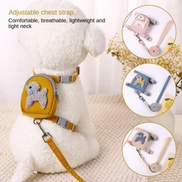 Dog Collars Leash Vest Chain Walking Rope Cat Chest Strap Pet Snack Bag Collar Backpack Accessories Harness Puppy