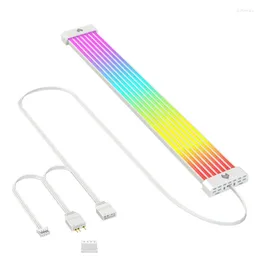 Kable komputerowe ARGB obudowa PC listwa świetlna LED 5V/3PIN płyta główna listwa świetlna gra DIY 30cm miękka