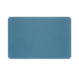 Tapis de table tapis de café cacher tache caoutchouc soutenu absorbant plat séchage pour cuisine comptoir-café bar accessoires bleu 30X40cm