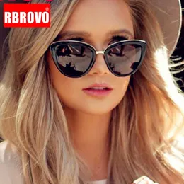 RBROVO 2023 Nuovi occhiali da sole oversize Donna Cateye Occhiali retrò per donna Occhiali da sole di lusso Donna Marca Oculos De Sol Feminino