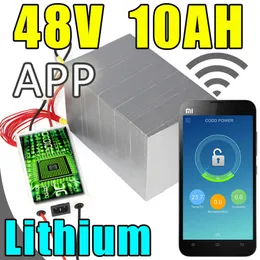 48v 10ah lithium battery app remote control Bluetooth electric bicycle Solar energy battery pack scooter ebike 500w