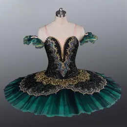 AP043 성인 Black Golden La Esmeralda Tutus Property Professional Classical Ballet Tutu Girls Pancake Nutcracker Dance Costumes290r