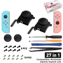 Game Controllers 3D Analog Joystick Thumb Stick Compatible- Switch OLED Joy Con Gamepad Sensor Replacement Module Repair Tools