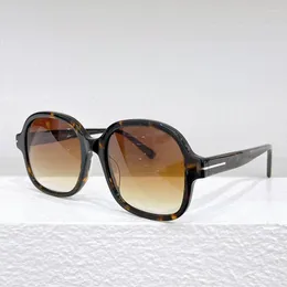 Sonnenbrille TF Echtes F auf beiden Seiten Oval Unregelmäßige Acetat Gradient Schildkröte Männer Mode Brillen Frauen Schwarz Uv400 Brillen