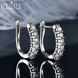 Charm IOGOU D Color VVS1 Moissanite Clip Hoop Earrings for Women Fashion 2023 Charm Jewelry Real 925 Silver Christmas Valentine's Day Gift Z230713