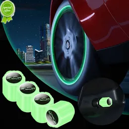 4pcs Fluorescent Car Tire Valve Caps Luminous Tire Valve Stem Cover Air-port Dust Cap Car Decor Accessories for Toyota Honda Kia