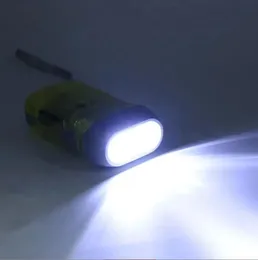 Lanterna portátil portátil 3 LED Dínamo tocha luz manivela para acampamento