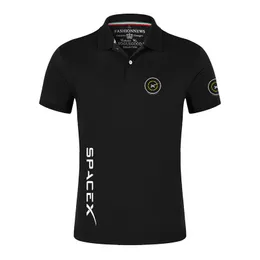 Polo da uomo SpaceX Summer Space X Camicie di alta qualità Pantaloncini traspiranti Maniche Cotone Casual Sport Top T 230712